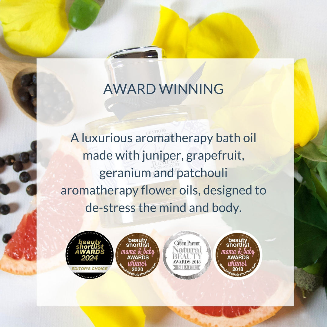 Aromatherapy Bath Oil with De-Stressing Juniper & Grapefruit 50ml