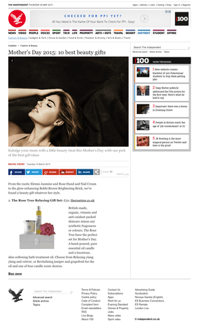 The Independent - Mother's Day 2015