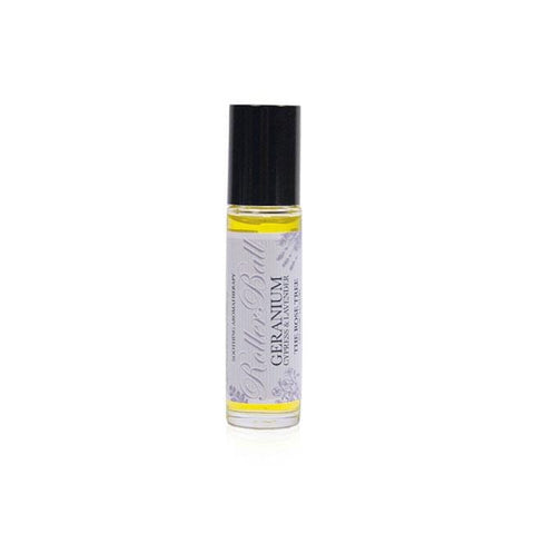 www.therosetree.co.uk Body Care Soothing Aromatherapy Roller Ball with Geranium, Cypress & Lavender
